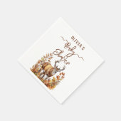Serviette En Papier Baby shower de cerfs de bois d'automne (Coin)