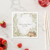 Serviette En Papier Baby shower de cerfs de bois personnalisé (En situation)