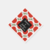 Serviette En Papier Baby shower de cerises amusantes (Coin)