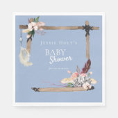 Serviette En Papier Baby shower de Chambray du sud-ouest de Boho (Devant)