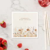Serviette En Papier Baby shower de champ Fleur sauvage d'automne (En situation)