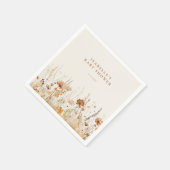 Serviette En Papier Baby shower de champ Fleur sauvage d'automne (Coin)