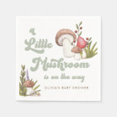 Serviette En Papier Baby shower de champignon d'aquarelle moderne (Devant)