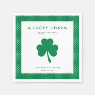 Serviette En Papier Baby shower de charme Lucky Shamrock irlandais