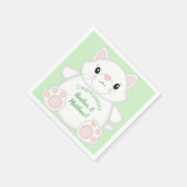 Serviette En Papier Baby shower de chat Kitty (Coin)