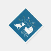 Serviette En Papier Baby shower de chien taureau Pit (Coin)