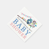 Serviette En Papier Baby shower de Chouette lunaire (Coin)