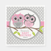 Serviette En Papier Baby shower de Chouettes adorables (Devant)