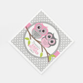 Serviette En Papier Baby shower de Chouettes adorables (Coin)
