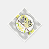 Serviette En Papier Baby shower de Chouettes adorables (Coin)