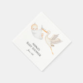 Serviette En Papier Baby shower de cigogne (Coin)