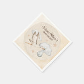 Serviette En Papier Baby shower de cigogne d'aquarelle (Coin)