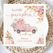 Serviette En Papier Baby shower de Citrouille de camion rose automne p