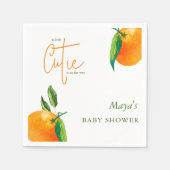 Serviette En Papier Baby shower de Citrus Little Cutie moderne (Devant)