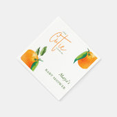 Serviette En Papier Baby shower de Citrus Little Cutie moderne (Coin)