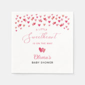Serviette En Papier Baby shower de coeur doux (Devant)