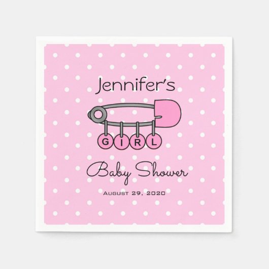 Serviette En Papier Baby shower de couches (Devant)