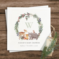 Baby shower de courge feuillu mou en bois