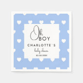Serviette En Papier Baby shower de couronne cardiaque (Devant)