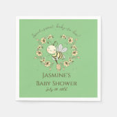 Serviette En Papier Baby shower de couronne d'abeilles (Devant)