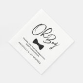 Serviette En Papier Baby shower de Cravate Bow Black Boy (Coin)
