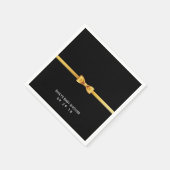 Serviette En Papier Baby shower de Cravate simple Gold Bow (Coin)