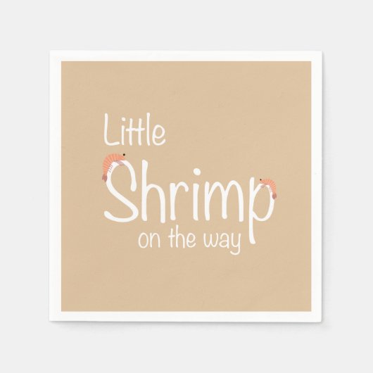 Serviette En Papier Baby shower de crevettes (Devant)