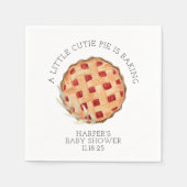 Serviette En Papier Baby shower de cuisson à tarte à l'aquarelle (Devant)