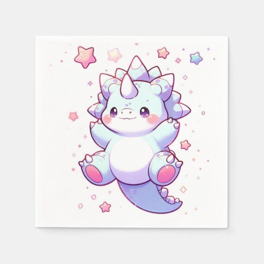 Serviette En Papier Baby shower de dinosaure mou Whimsical (Devant)