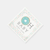 Serviette En Papier Baby shower de Donut moderne Cocktail Napkin (Coin)