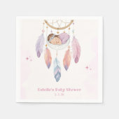 Serviette En Papier baby shower de dragage aquarelle (Devant)
