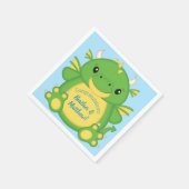 Serviette En Papier Baby shower de dragon bleu (Coin)