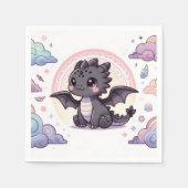 Serviette En Papier Baby shower de dragon épais Whimsical (Devant)