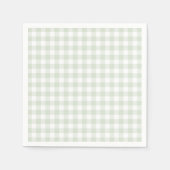 Serviette En Papier Baby shower de En vichy Sage Green (Devant)