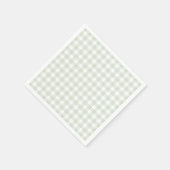 Serviette En Papier Baby shower de En vichy Sage Green (Coin)
