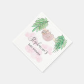 Serviette En Papier Baby shower de fentes mignonne bébé fille (Coin)