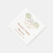 Serviette En Papier Baby shower de ferme mignonne (Coin)