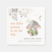 Serviette En Papier Baby shower de feuillage d'éléphant de petite arac (Devant)