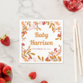 Serviette En Papier Baby shower de feuilles de chou mignonnes (En situation)