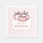 Serviette En Papier Baby shower de fille Citrouille rose (Devant)