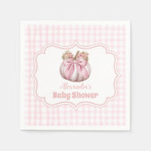 Serviette En Papier Baby shower de fille Citrouille rose (Devant)