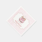 Serviette En Papier Baby shower de fille Citrouille rose (Coin)