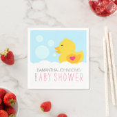Serviette En Papier Baby shower de fille de bain en caoutchouc Ducky B (En situation)