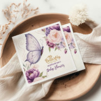 Baby shower de fille papillon rose violet