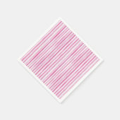 Serviette En Papier Baby shower de fille rose en bande (Coin)