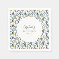 Baby shower de Fleur sauvage d'aquarelle Boho Cute
