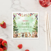 Serviette En Papier Baby shower de fleurs de baies (En situation)