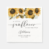 Serviette En Papier Baby shower de fleurs de soleil Boho (Devant)