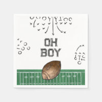 Baby shower de football serviettes | Douche de foo