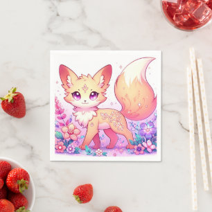 Serviette En Papier Baby shower de Fox d'Imaginaire adorable